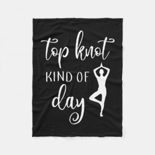 Cobertor De Velo Yoga Lover Yoga Top Knot Tipo Day