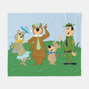 Cobertor De Velo Yogi Bear e Friends Classic Pose