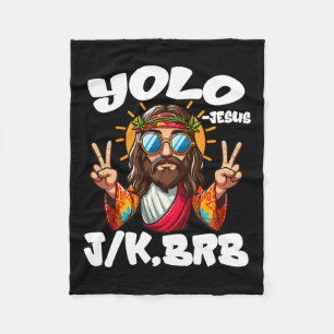 Cobertor De Velo Yolo Jk Brb Jesus Cristãos Páscoa Dia Engraçado Re