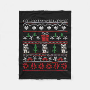 Cobertor De Velo Yorkshire Terrier Christmas Family Ugly Natal