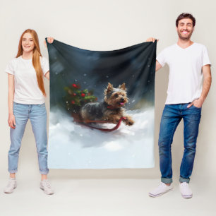 Cobertor De Velo Yorkshire Terrier Natal neve inverno