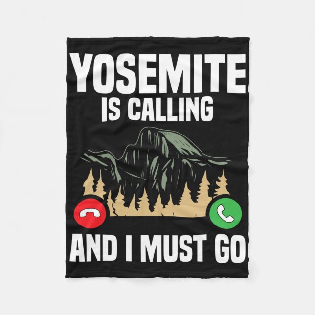 Cobertor De Velo Yosemite Está Chamando Eu Devo Ir De Férias Parque (Frente)
