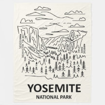 Yosemite National Park Line Art
