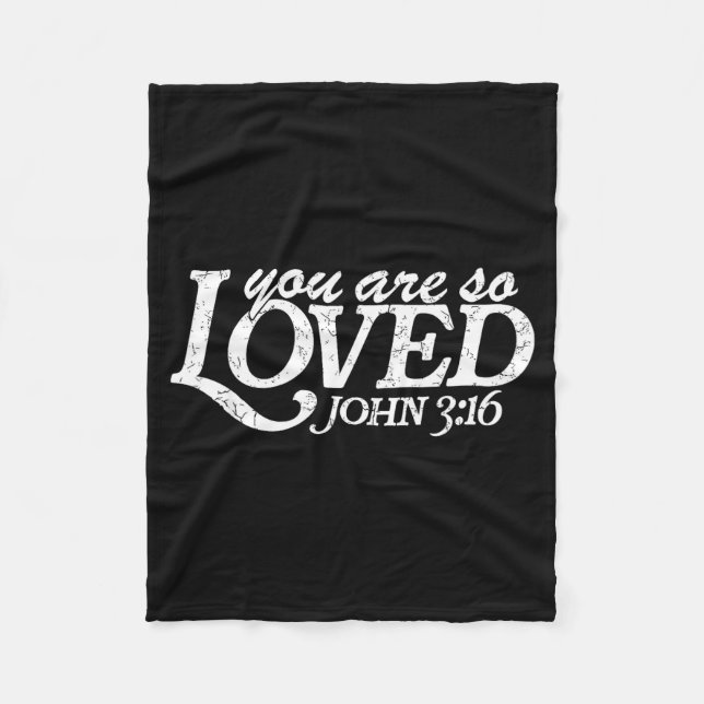 Cobertor De Velo You Are So Loved Christian Verse Valentine's Day B (Frente)