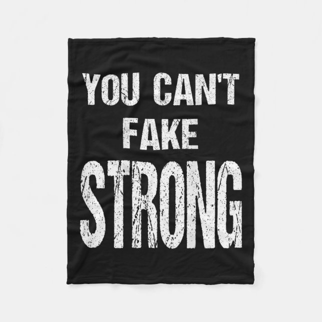 Cobertor De Velo You Can't Fake Strong Werlifting Motivation Tee  (Frente)