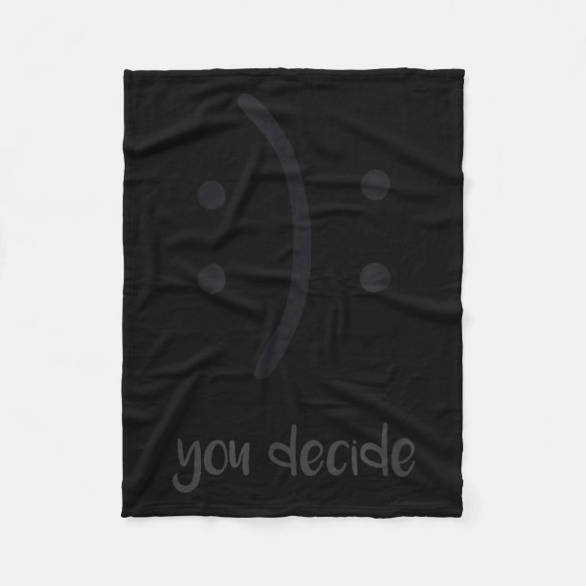 Cobertor De Velo You Decide Trendy Emotions Happy Sad  (Frente)