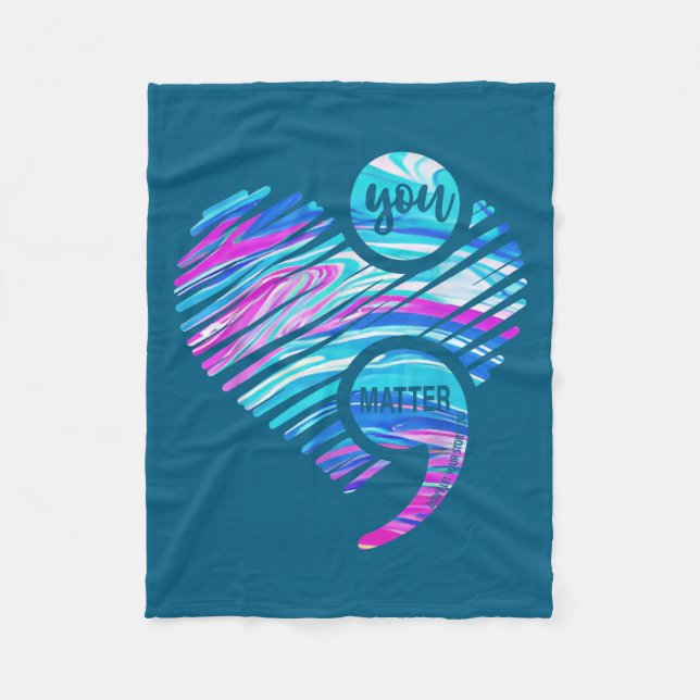 Cobertor De Velo You Don't Let Your Story End Suicide Prevention He (Frente)