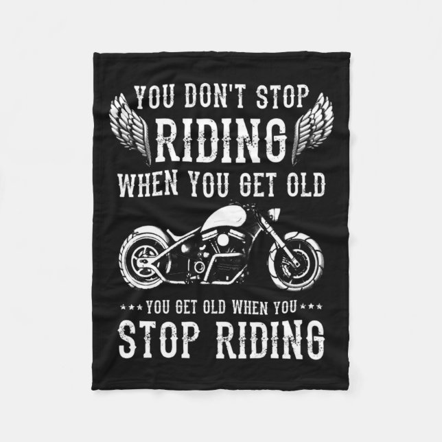 Cobertor De Velo You Dont Stop Riding When You Get Old Motorcyclis  (Frente)