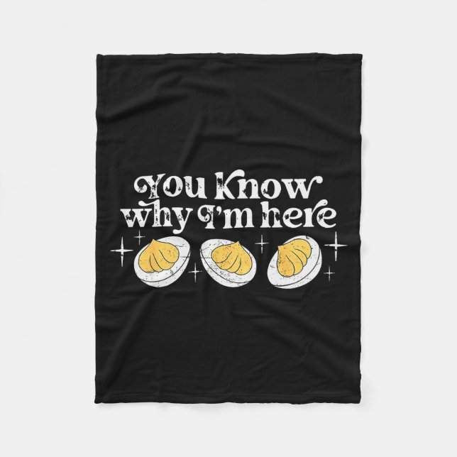 Cobertor De Velo You Know Why I’m Here Deviled Eggs Thankful Thanks (Frente)