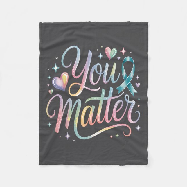 Cobertor De Velo You Suicide Prevention Awareness  (Frente)