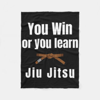 Cobertor De Velo You Win Or You Learn Jiujitsu Judo Karate Boxing K