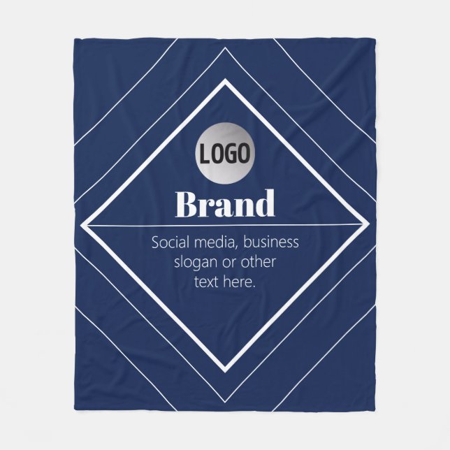Cobertor De Velo Your Logo & Customizable Modern Design | Navy Blue (Frente)