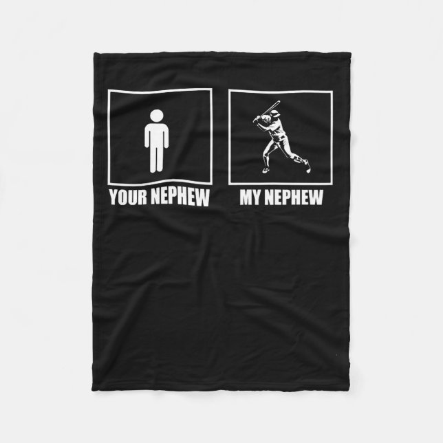 Cobertor De Velo Your Nephew My New Phew Baseball  (Frente)