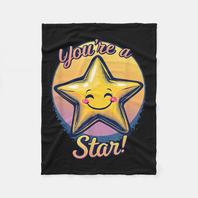 Cobertor De Velo You're A Star Compliment Day Motivational Design  (Frente)