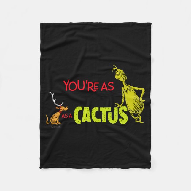 Cobertor De Velo Youre As Cuddly As A Cactus Quote  (Frente)