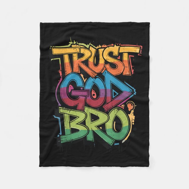 Cobertor De Velo Youth Trust God Bro Funny Christian Boy Son Brothe (Frente)