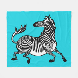 Cobertor De Velo Zebra 4 Fleece Blanket