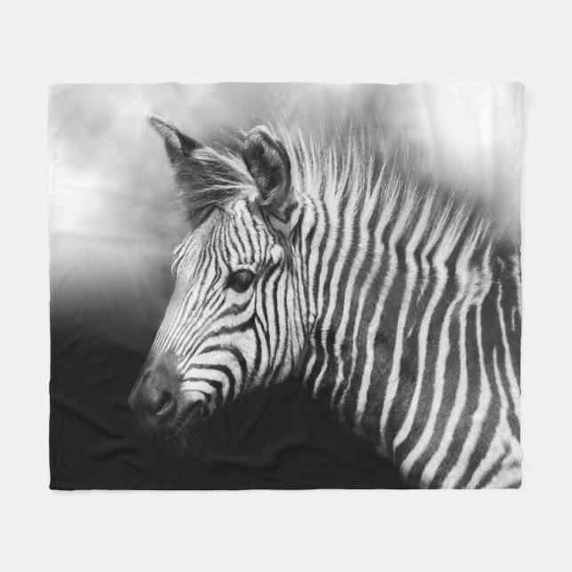 Cobertor De Velo Zebra Foal (Frente (Horizontal))