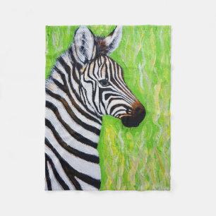 Cobertor De Velo Zebra Painting
