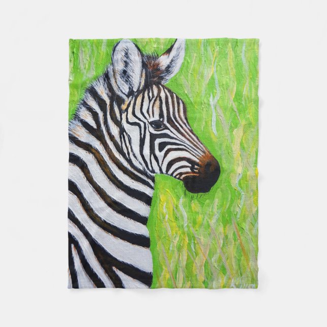 Cobertor De Velo Zebra Painting (Frente)