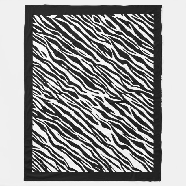 Cobertor De Velo Zebra Print Patterno Fleece Blanket (Frente)