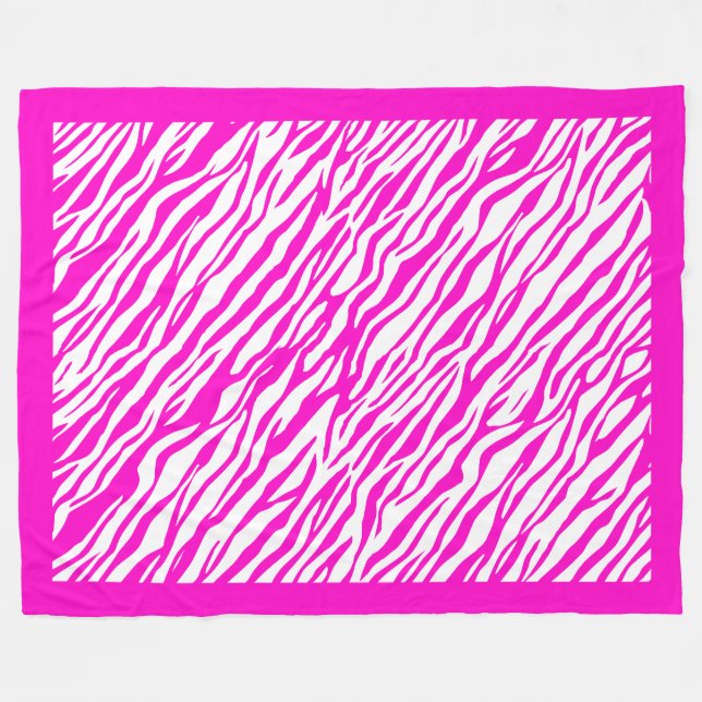Cobertor De Velo Zebra Print Patterno Fleece Blanket (Frente (Horizontal))