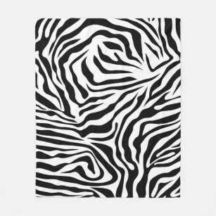 Cobertor De Velo Zebra Stripes Impressão Animal Selvagem Preta E Br