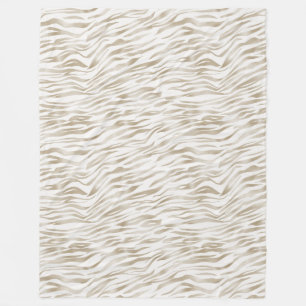 Cobertor De Velo Zen Cream Branco Cacau Castanho Zebra Impressão