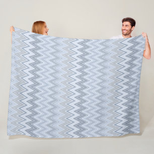 Cobertor De Velo Zigue-zague azul-claro