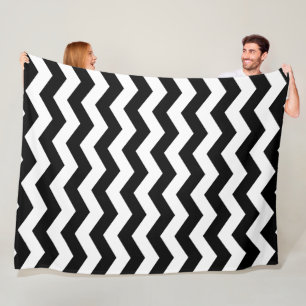 Cobertor De Velo Zigue-zague Chevron Preto e Branco