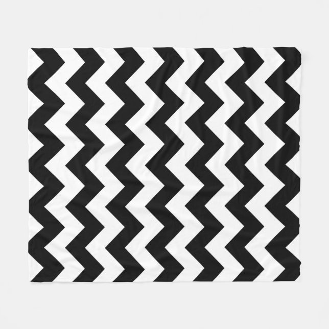 Cobertor De Velo Zigzag branco e preto vertical (Frente (Horizontal))