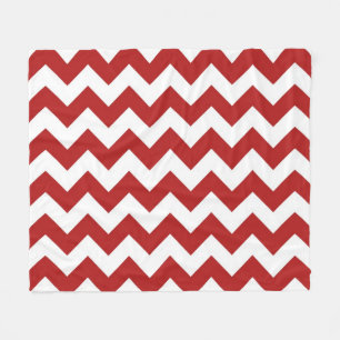 Cobertor De Velo Zigzag Horizontal Vermelho e Branco