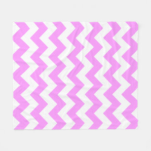 Cobertor De Velo Zigzag rosa e branco