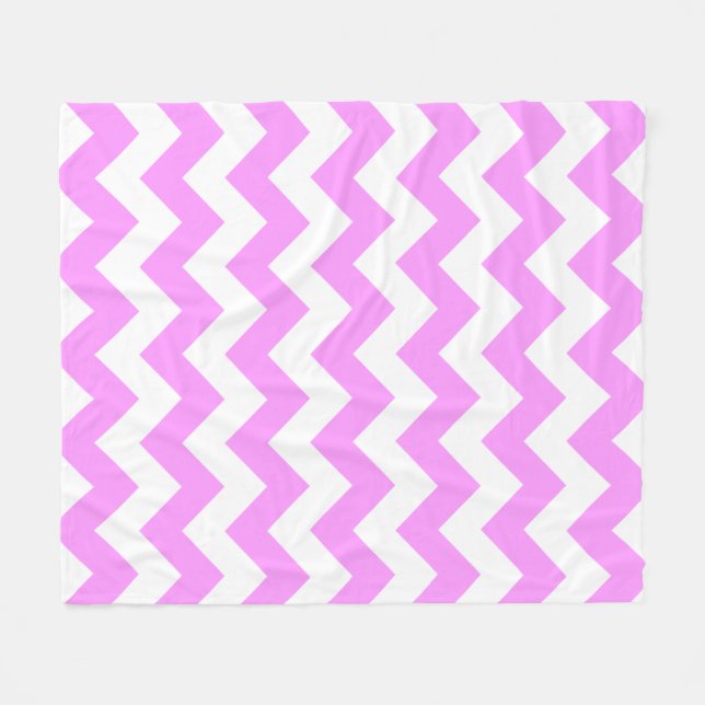Cobertor De Velo Zigzag rosa e branco (Frente (Horizontal))