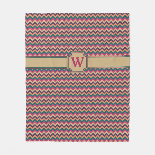 Cobertor De Velo Zigzag Tropical Fleece Blanket (Frente)
