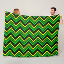 Zigzag verde, preto e amarelo