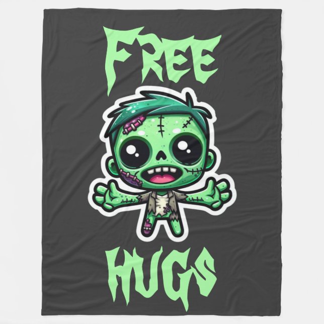 Cobertor De Velo Zombie engraçado (Frente)