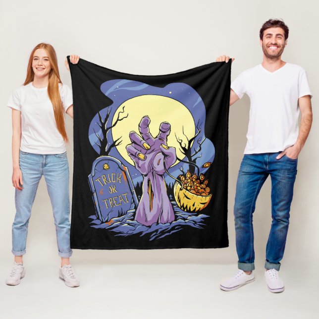 Cobertor De Velo Zombie Hand Halloween  (In Situ)