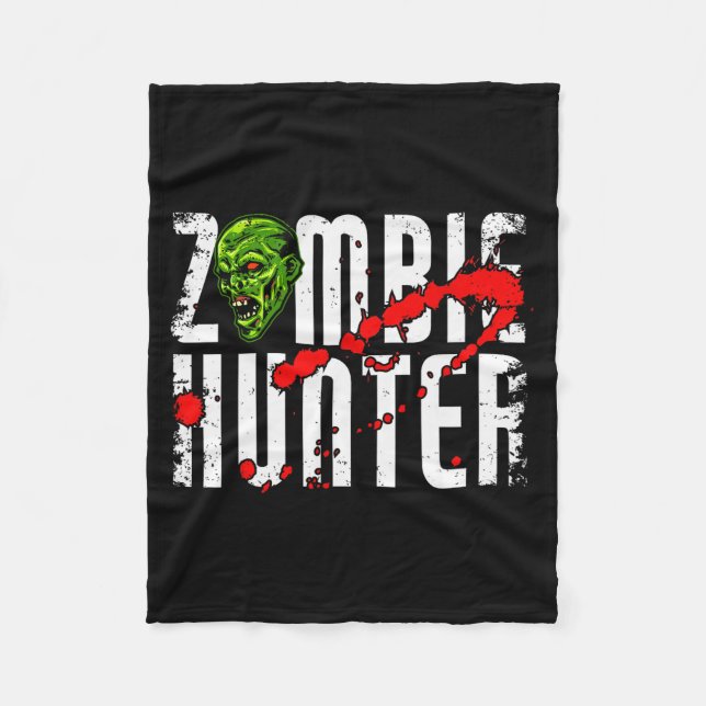 Cobertor De Velo Zombie Hunter _ Halloween Apparel Funny Halloween  (Frente)