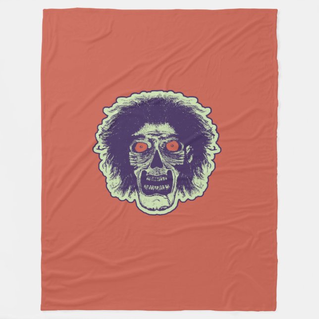 Cobertor De Velo ZOMBIE Orange Eyes green Hair (Frente)