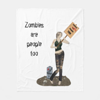 Cobertor De Velo Zombie Pin Up Girl Protesto II Folheto