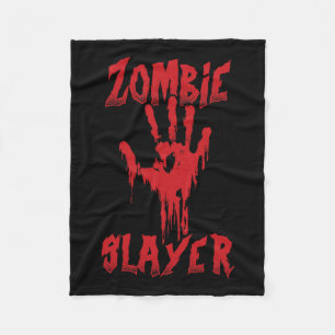 Cobertor De Velo Zombie Slayer Bloody Hallowee caçando Zombies