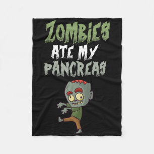 Cobertor De Velo Zombies Comeram Meu Pâncreas T1d Menina Com Diabet