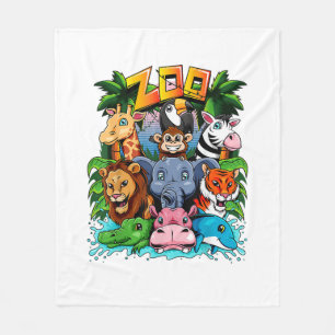 Cobertor De Velo Zoo Animal Camisa Crianças Meninas Professoras Esc