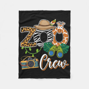 Cobertor De Velo Zoo Giraffe Crew Safari Animal Zoo Crianças Fie