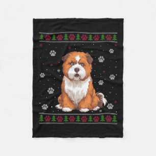 Cobertor De Velo Zuchon Natal Sweet Xmas Pet Animal Dog Lover