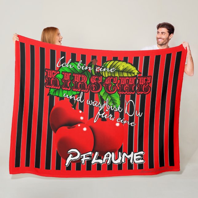 Cobertor De Velo Zuckersüße rote Kirschen mit witzigen Spruch (In Situ)