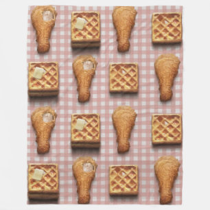 cobertor de waffles de frango de gingham