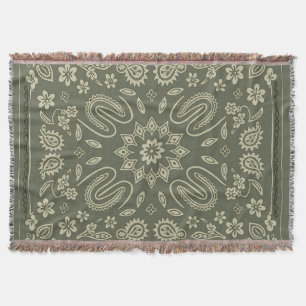 Cobertor de Xale Vintage Paisley, Fleece e Sherpa