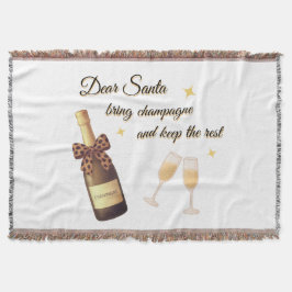 Cobertor Dear Santa Champagne Design